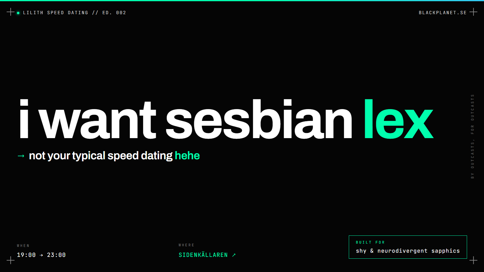 Lilith – Not your typical speed dating – July 27
