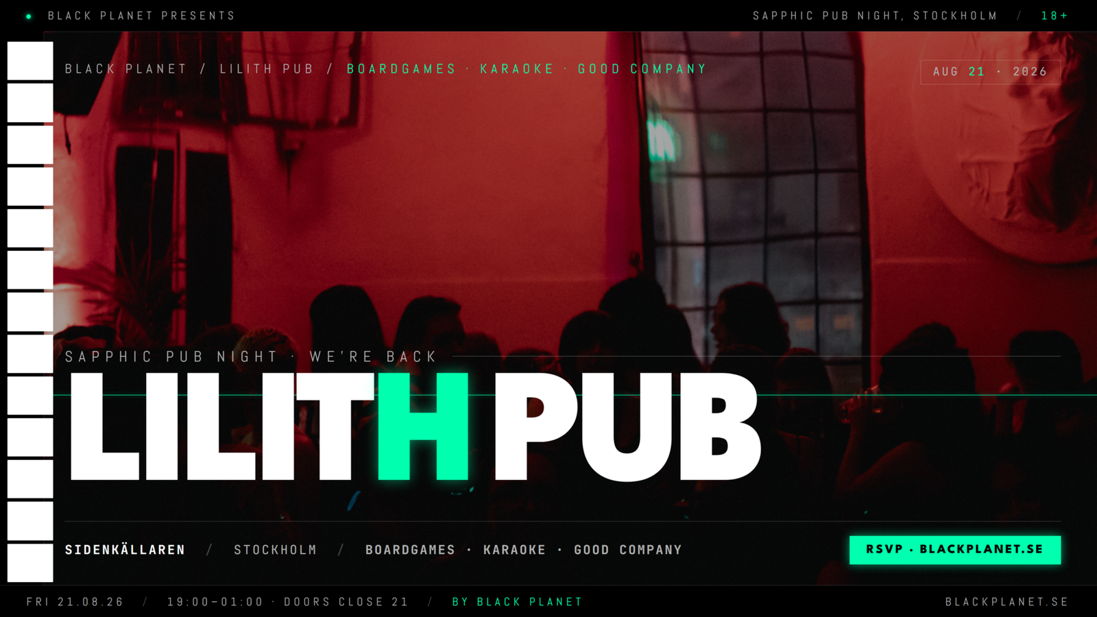Lilith Pub – Sapphic Pub Night – August 21